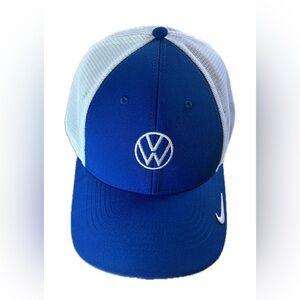 Nike Dri-fit Volkswagen Trucker Hat Cap Legacy91 Blue And White L/XL